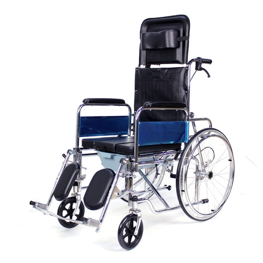 SILLA DE RUEDA RECLINABLE CON BAÑO